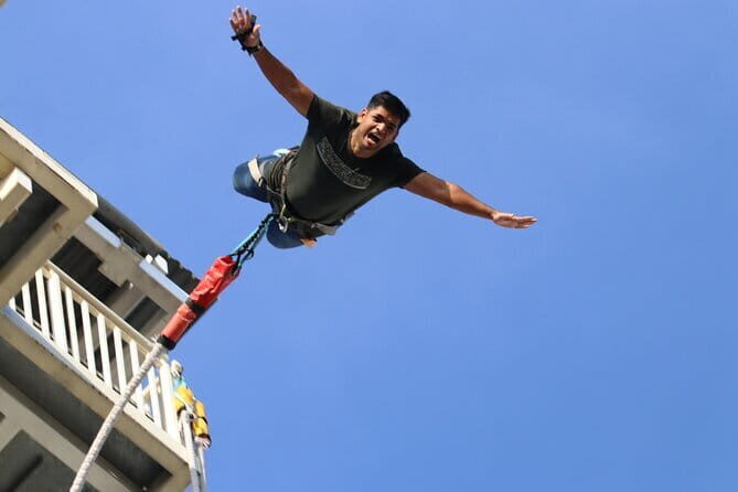 Bungy Jump - Skypark Sentosa: where the Siloso Beach views start