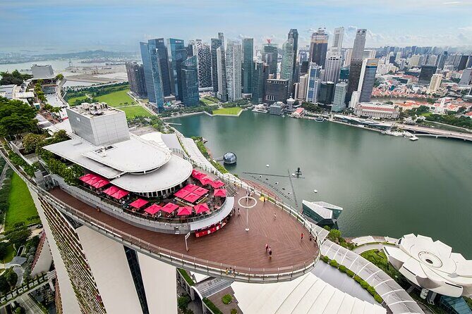 Gardens by the Bay & Marina Bay Sands Tickets - Marina Bay Sands SkyPark: the skyline view, with a seating reality check