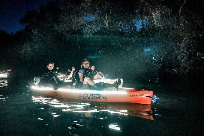 Glow Kayak Night Adventure in the Mangroves - Guides, safety, and keeping 15 people together in the dark
