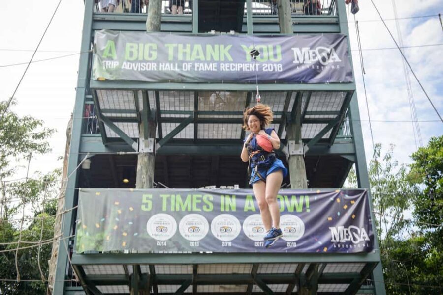 Sentosa Island: Ticket to Mega Adventure Park - MegaClimb treetop course: 36 obstacles across three levels