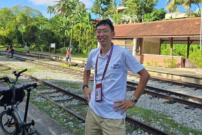 Singapore Cycling Tour - Rail Corridor, Civic District, & Food! - The route through Civic District: bridges, power buildings, and a port city origin