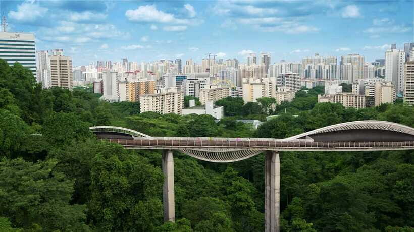 Singapore: Faber Peak Guided Walking Tour with Breakfast - End at a local park, then back via MRT