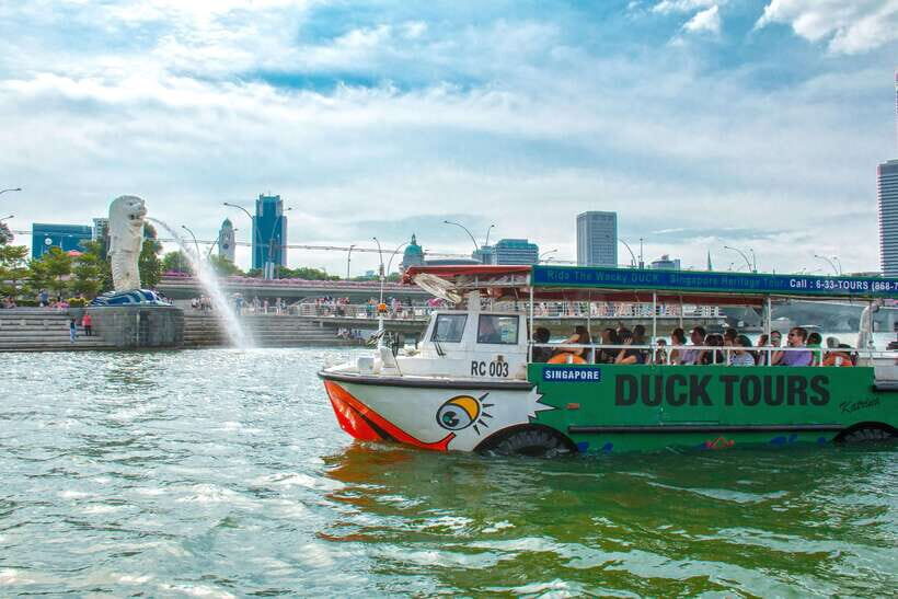 Singapore: Guided City Tour by Amphibious Duck Boat - Price and time: is $38 for a 1-hour duck boat worth it?