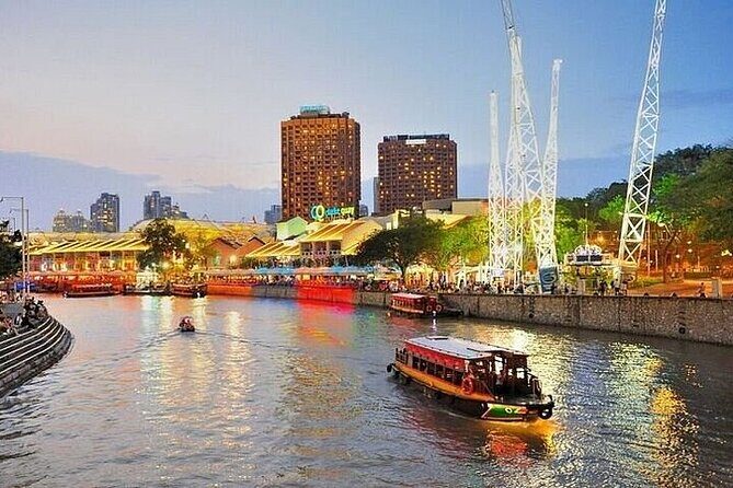 Singapore Guided Night Tour with 2 Light Shows & River Cruise - Clarke Quay River Cruise: The Easiest Way to See the River at Night