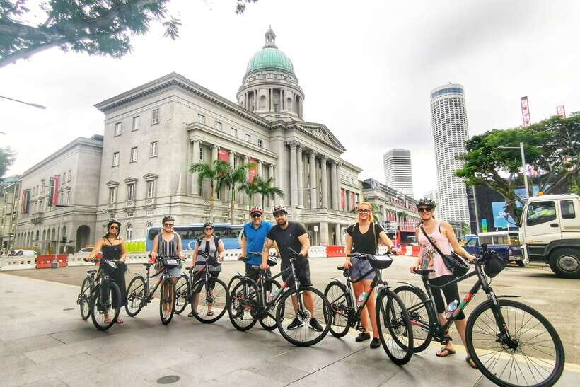 Singapore: Historical Half-Day Bike Tour - Merlion Park and downtown icons: from Raffles to the modern core