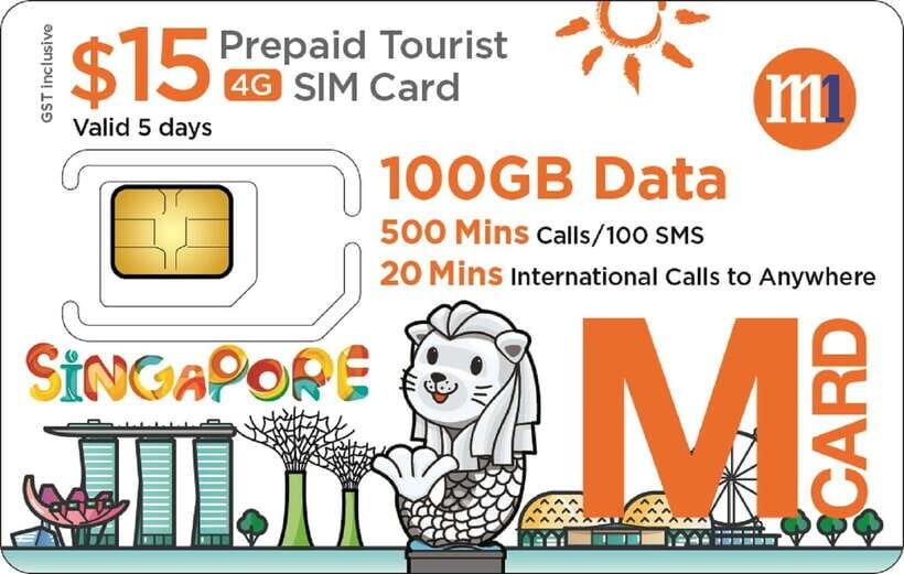 Singapore: M1 Tourist SIM Simcard - Changi Airport pickup at T1C, T2A, and T4: choose the right counter