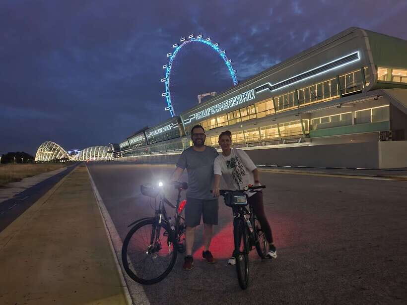 Singapore: Marina Bay Night Tour by Bicycle - The Kallang River stretch to National Stadium: easy pedaling with calmer scenes