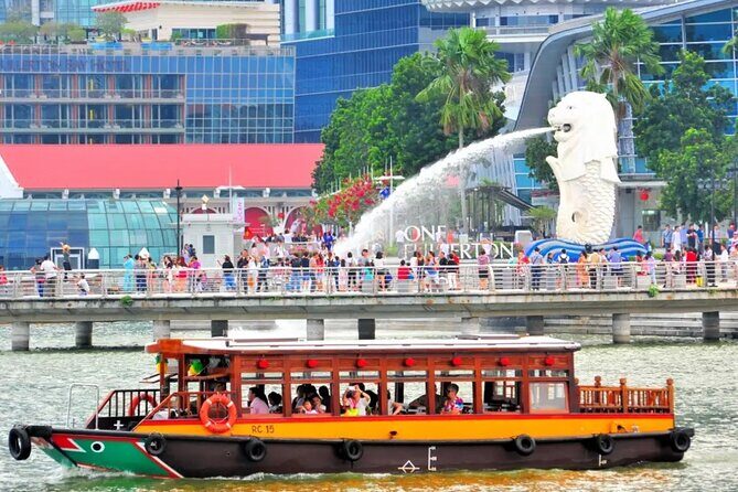 Singapore River Cruise E-Ticket - Esplanade: the durian-shaped performing arts center from the river
