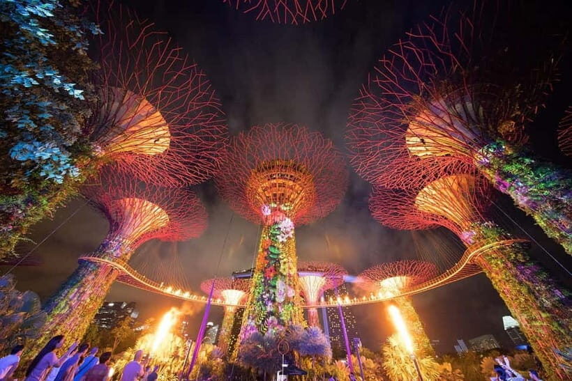 Singapore River Cruise, Spectra & Garden Rhapsody Light Show - Gardens by the Bay for Garden Rhapsody: Supertree Night Magic