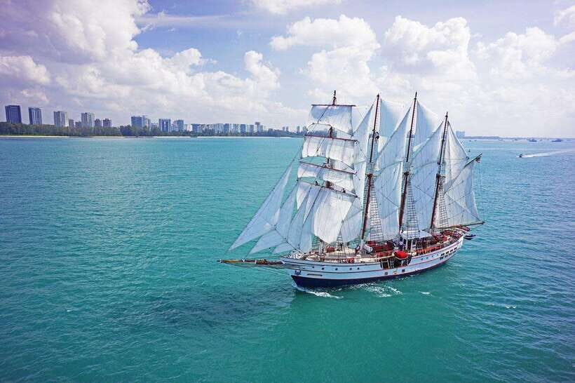 Singapore: Sunset Tall Ship Cruise with 4-Course Meal - Royal Albatross at dusk: the part you will actually remember